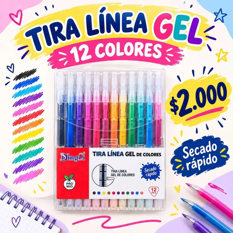 Set de Plumones de Colores con Punta Doble - 2