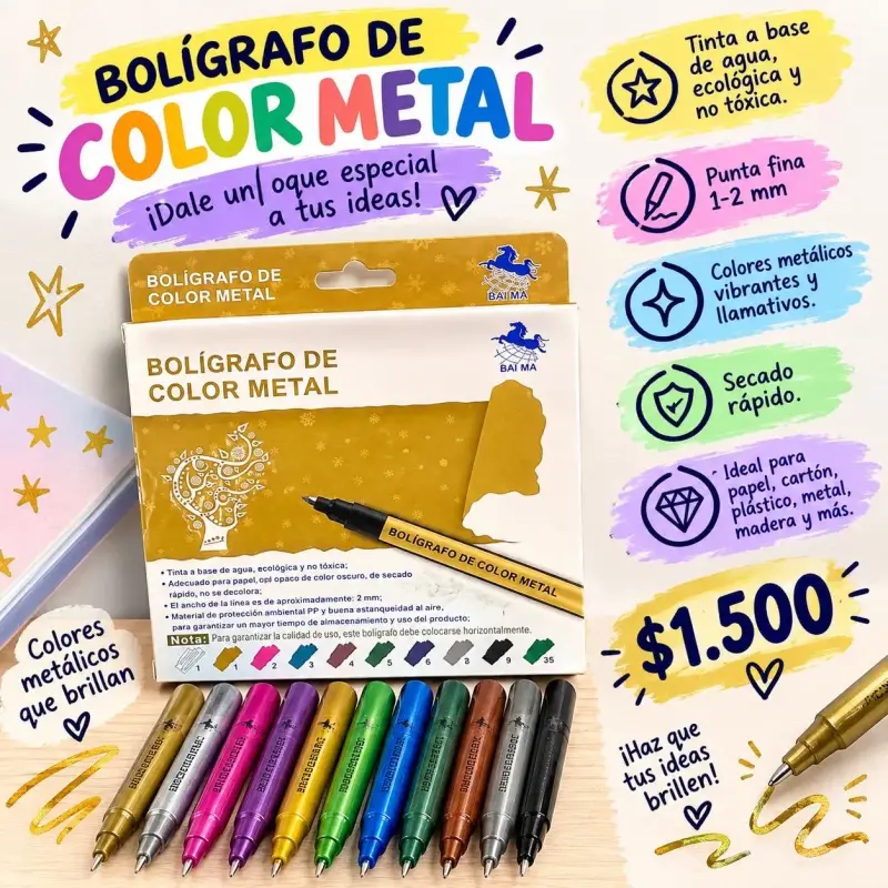 Set de Plumones de Colores con Punta Doble - 3