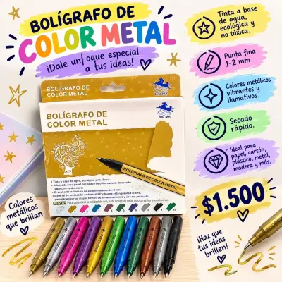 Set de Plumones de Colores con Punta Doble - miniatura 3