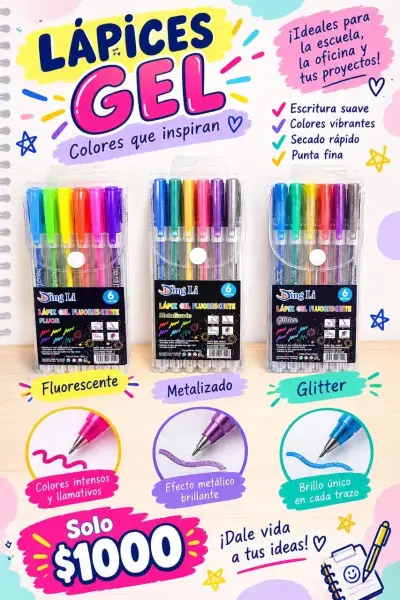 Set de Plumones de Colores con Punta Doble - miniatura 5