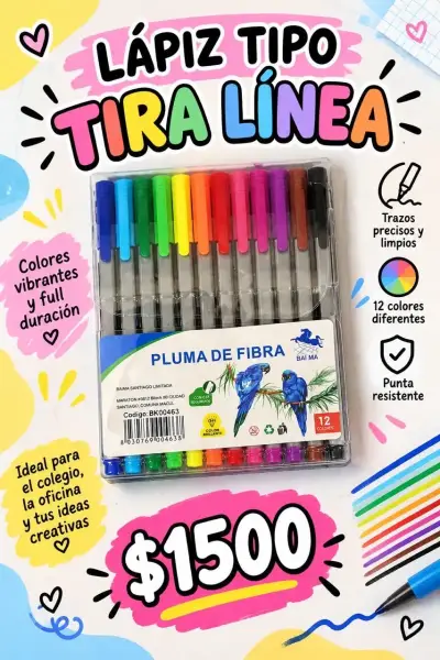 Set de Plumones de Colores con Punta Doble - miniatura 6