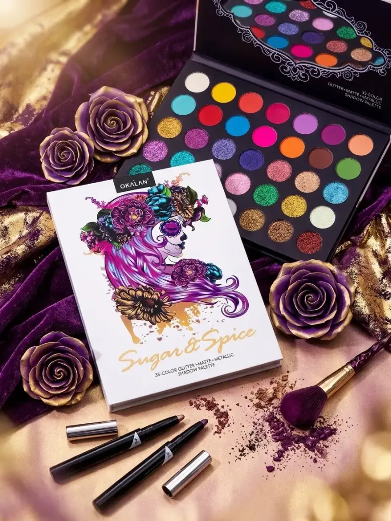 Paleta de Sombras Okalan Sugar & Spice 35 Colores