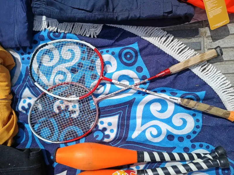 Raquetas de bádminton Lenwave con red