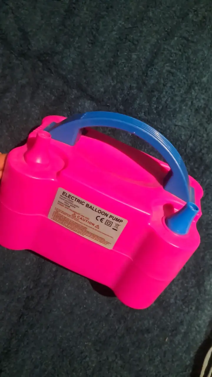 Bomba Eléctrica para Globos Rosa y Azul - 1