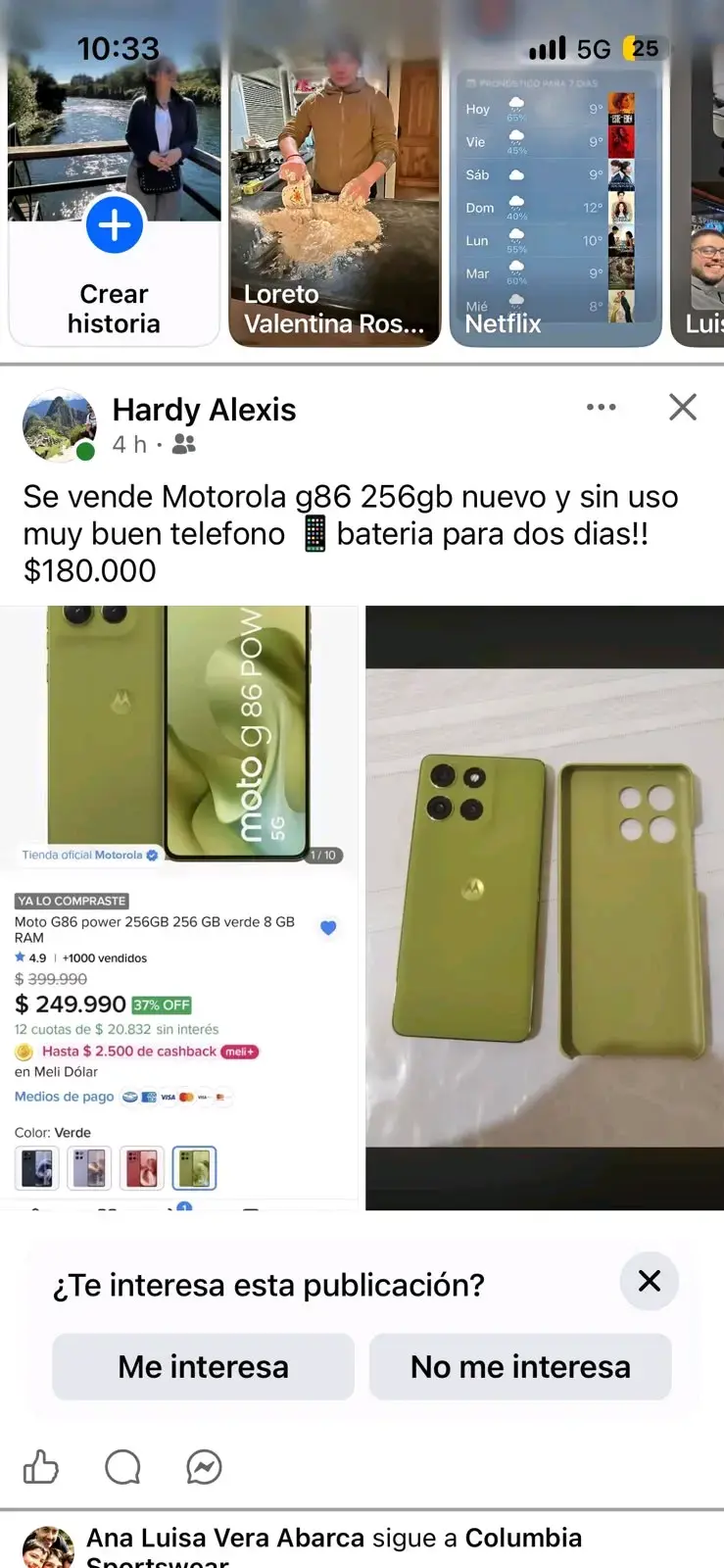 Smartphone Motorola G86 Power 256GB Verde - 1