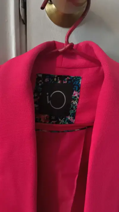 Blazer IO fucsia elegante para mujer, talla 38 - miniatura 2