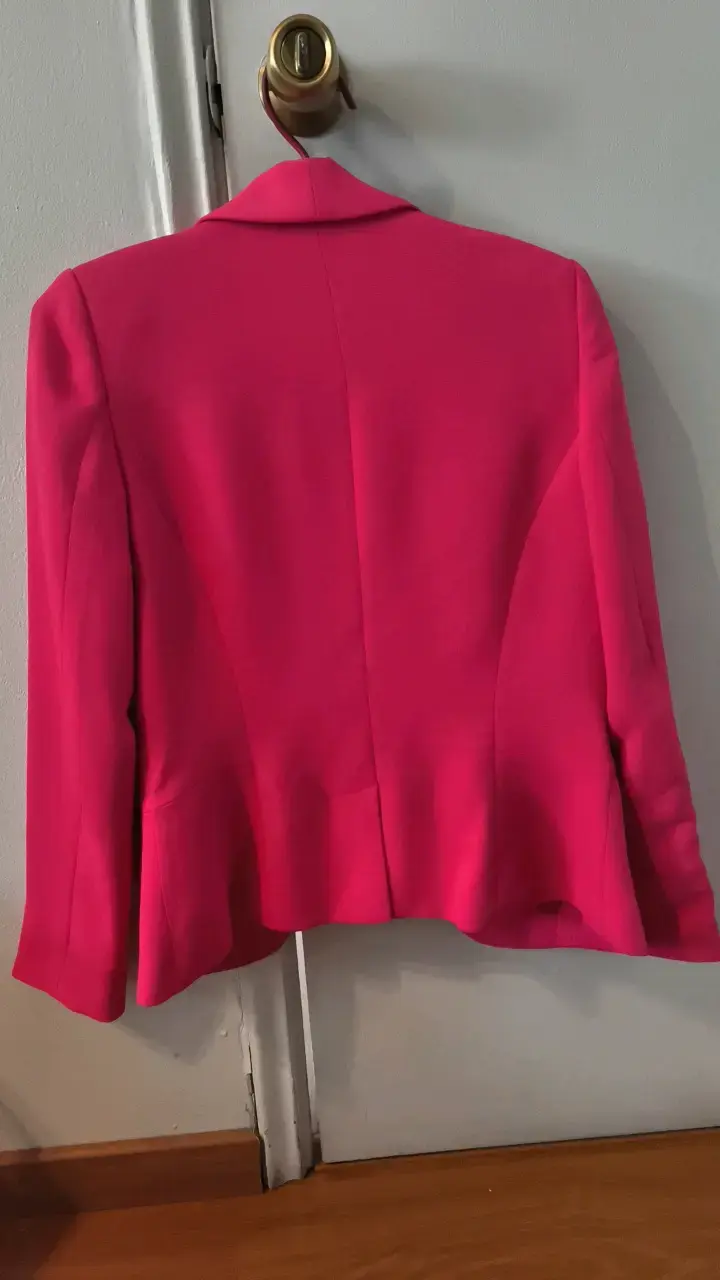 Blazer IO fucsia elegante para mujer, talla 38 - 3
