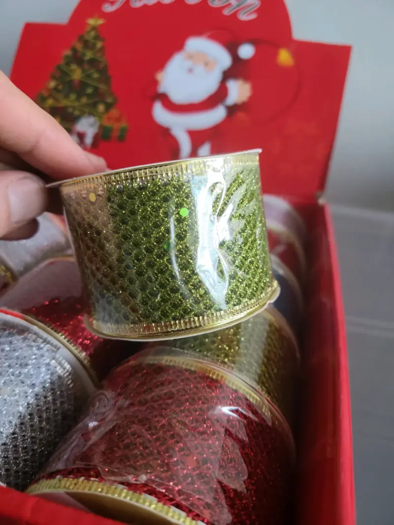 Set de 20 Cintas decorativas navideñas brillantes - 2