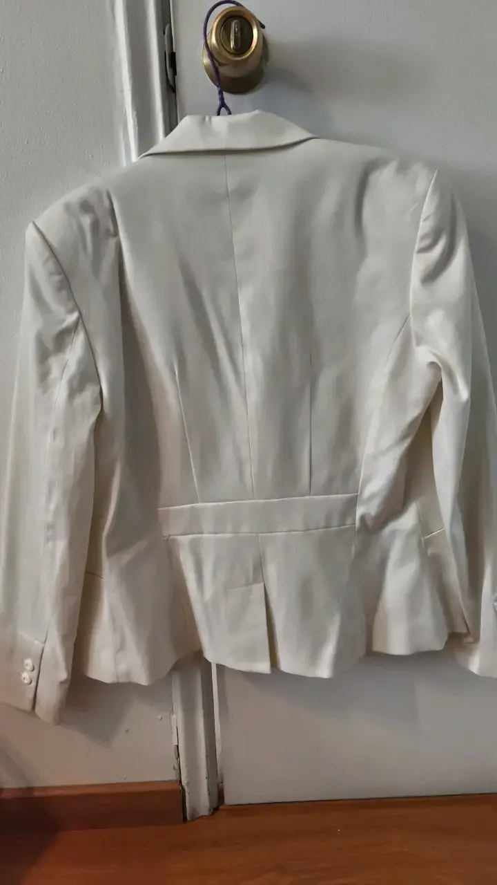 Blazer IO blanco elegante para mujer talla 40 - 3