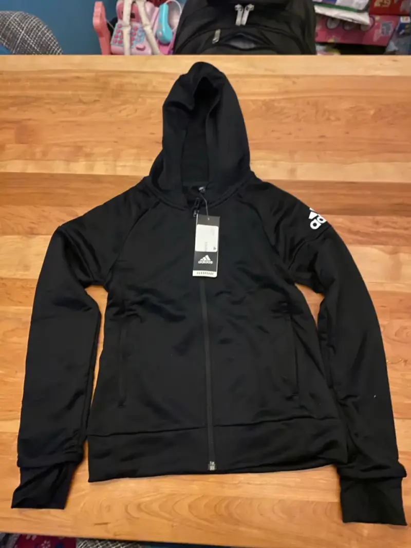 Polerón con capucha negro Adidas para Niños - 1