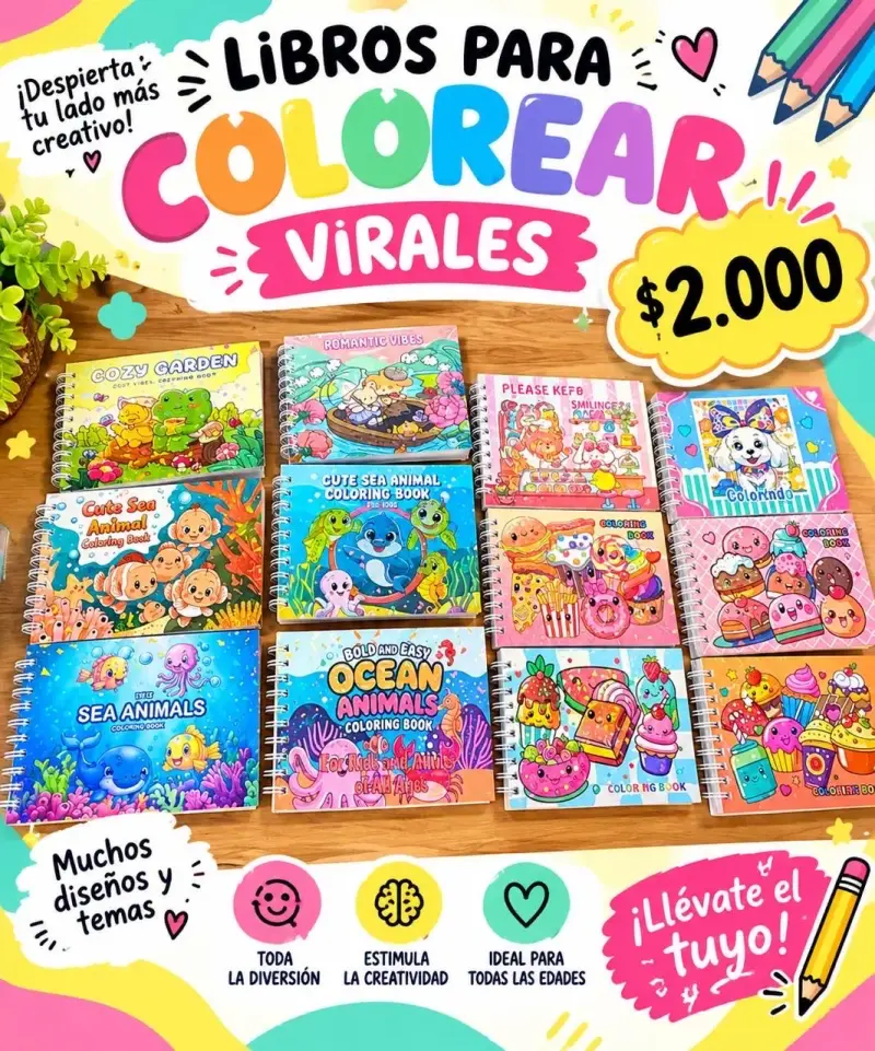 Libros para colorear virales para niños