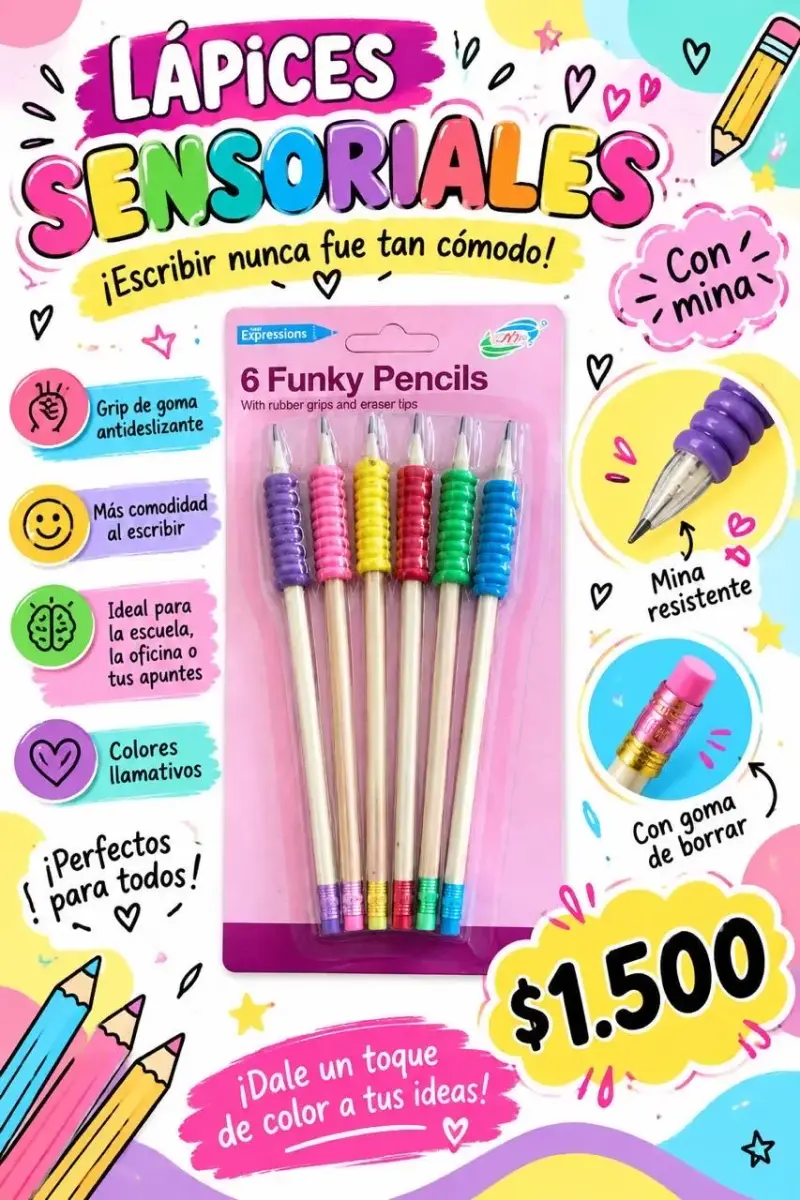 Set de Lápices de Colores y Sacapuntas Variados - 3