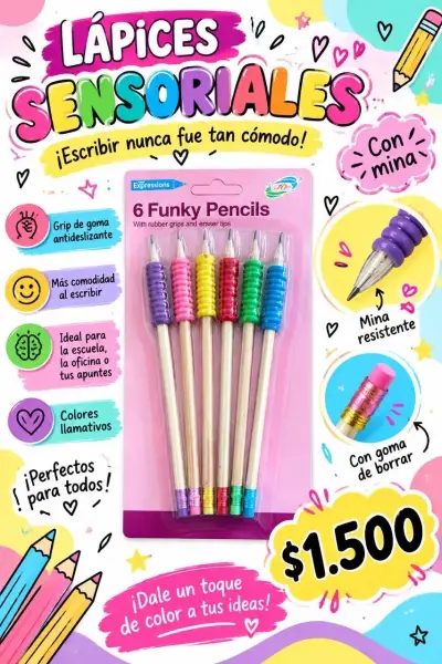 Set de Lápices de Colores y Sacapuntas Variados - miniatura 3