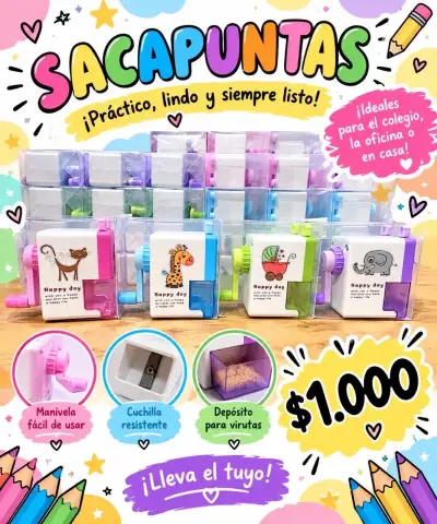 Set de Lápices de Colores y Sacapuntas Variados - miniatura 4