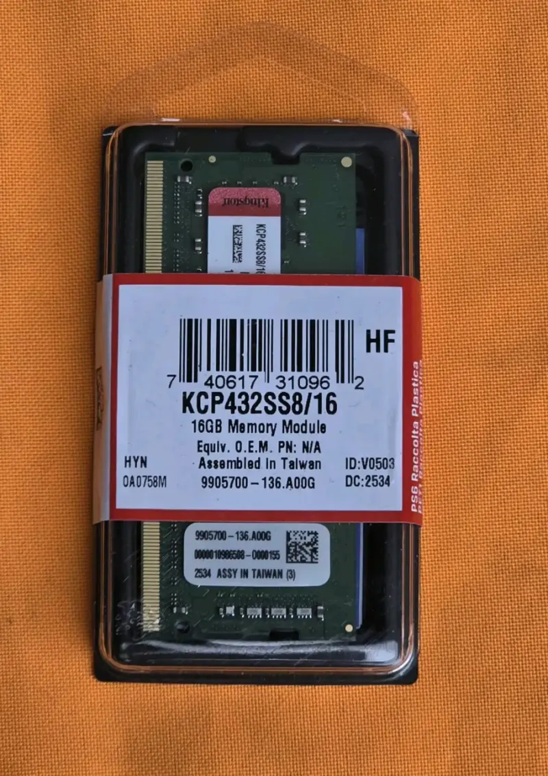 Módulo de Memoria RAM 16GB Kingston