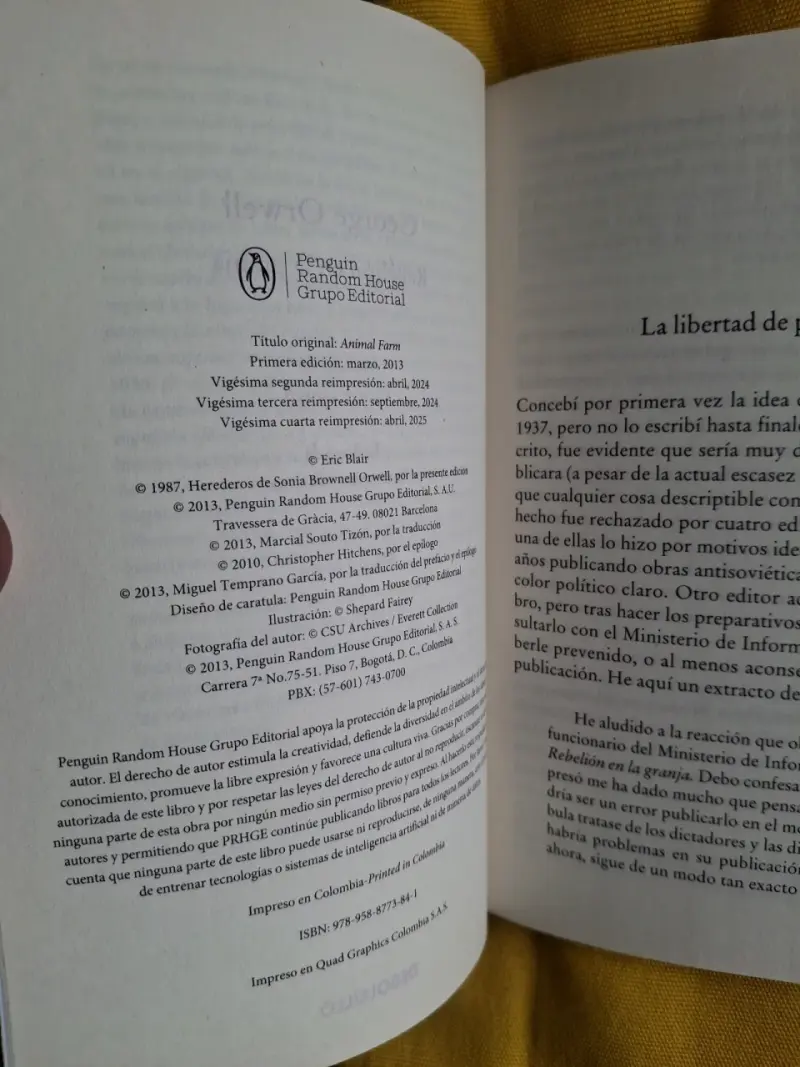 Libro Rebelión en la Granja de George Orwell - 4