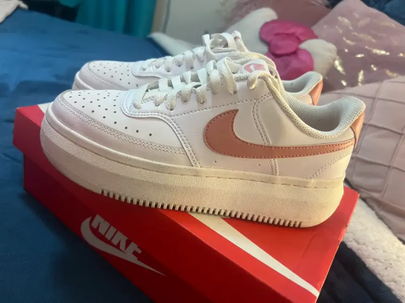 Zapatillas Nike Court Vision Alta Mujer Blancas - 2