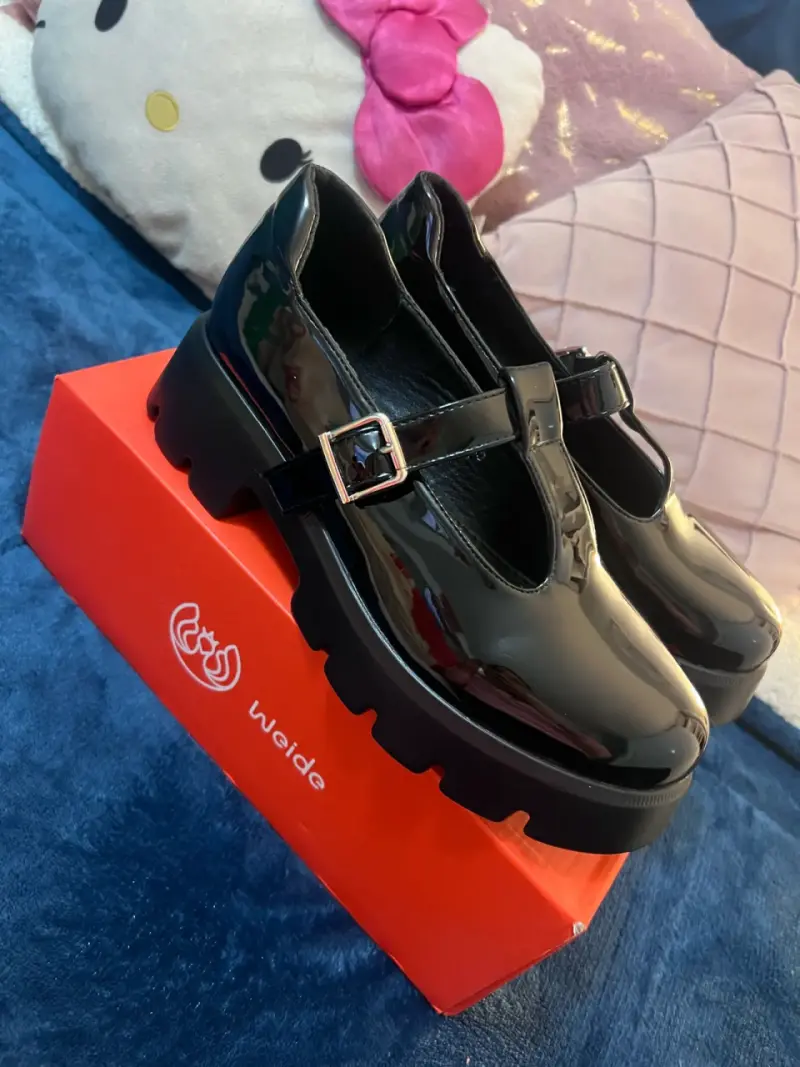 Zapatos de charol negro Weide con hebilla - 2