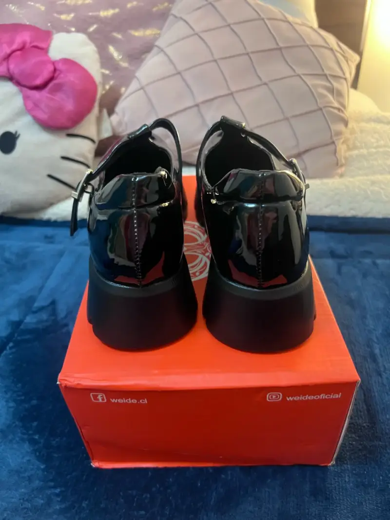 Zapatos de charol negro Weide con hebilla - 4