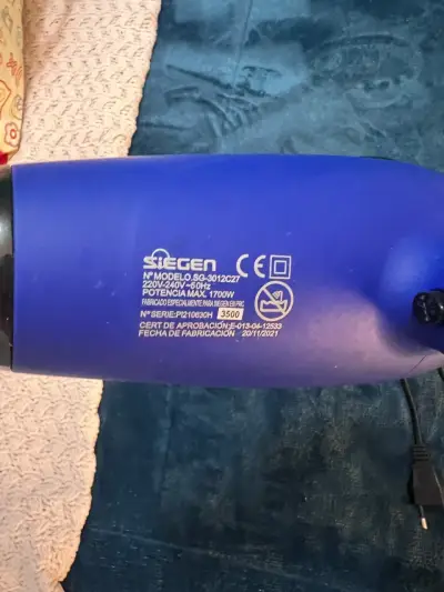 Secador de Pelo Siegen SG-3045 Azul Compacto - miniatura 5