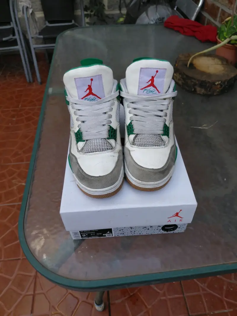 Zapatillas deportivas Air Jordan blancas y verdes - 2