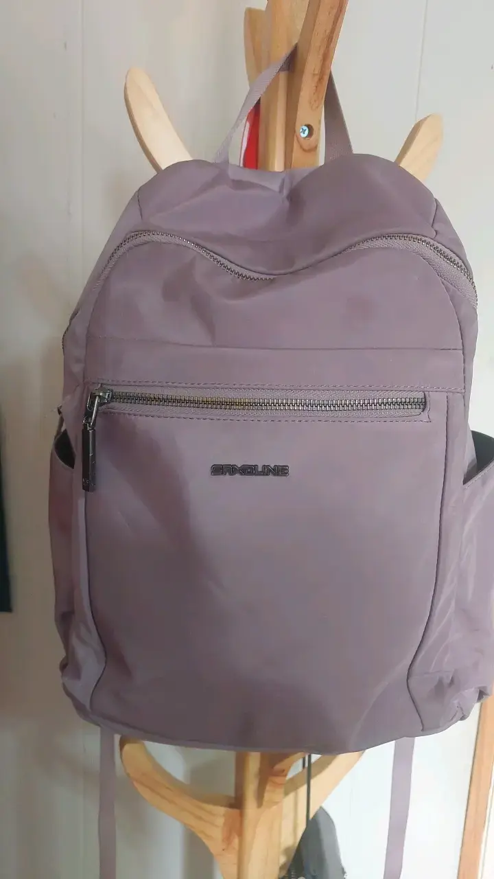 Mochila rosada saxofones con múltiples bolsillos - 1