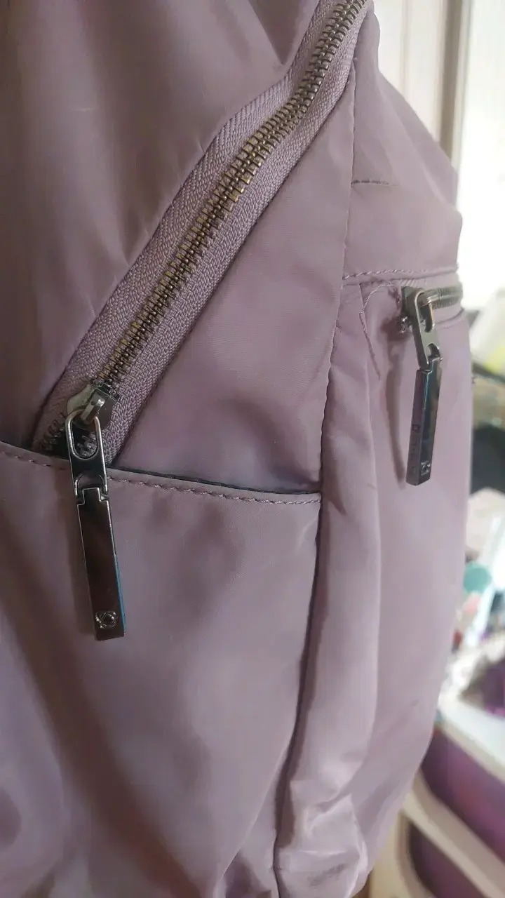 Mochila rosada saxofones con múltiples bolsillos - 2