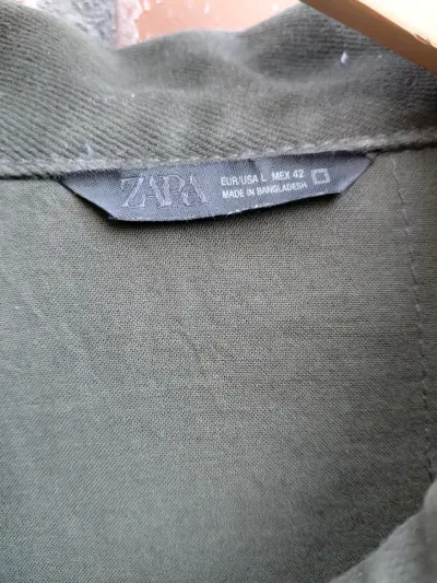 Chaqueta verde militar Zara para hombre - miniatura 2