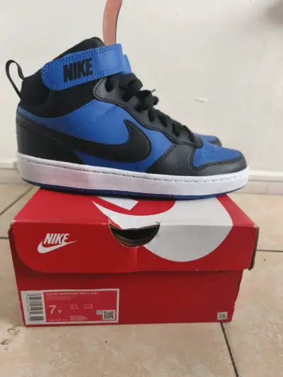 Zapatillas Nike Court Borough Mid 2 GS Azul y Negro - miniatura 1