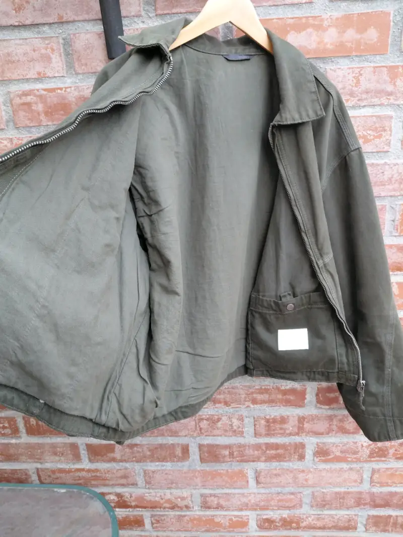 Chaqueta verde militar Zara para hombre - 4