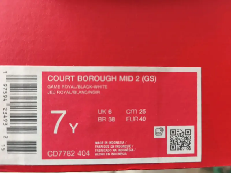 Zapatillas Nike Court Borough Mid 2 GS Azul y Negro - 3