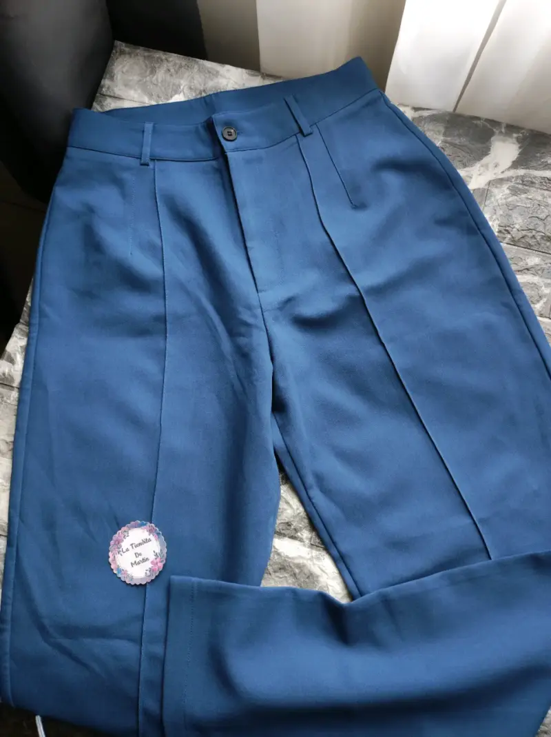 Pantalones de vestir azul para mujer - 2