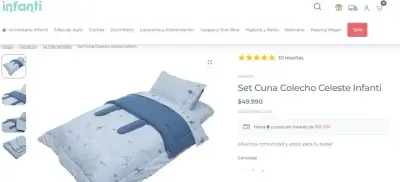 Cuna colecho Infanti + juego de ropa de cama - miniatura 5