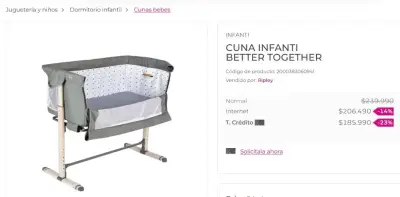 Cuna colecho Infanti + juego de ropa de cama - miniatura 6