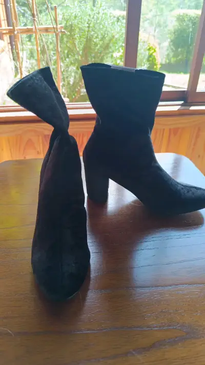 Botines de tacón alto negros para mujer - miniatura 2