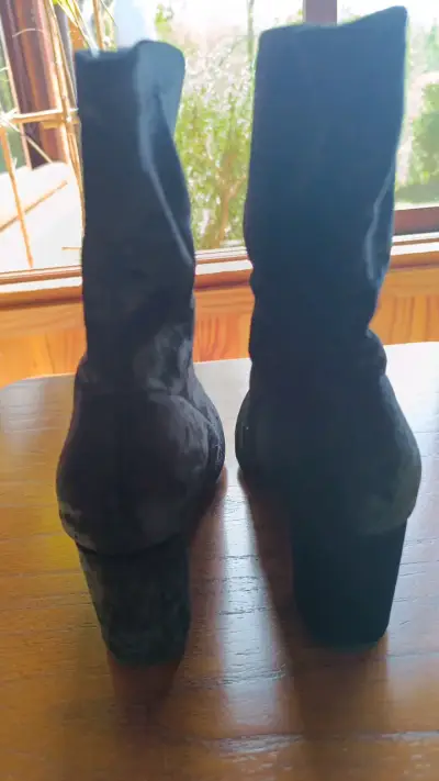 Botines de tacón alto negros para mujer - miniatura 4