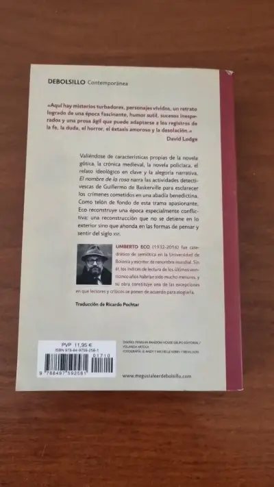 Libro 'El nombre de la rosa' de Umberto Eco - miniatura 2