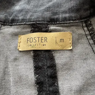 Chaqueta de mezclilla gris con tachas Foster - miniatura 3
