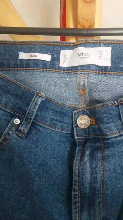 Jeans azul mujer MANGO Denim Elsa - miniatura 2