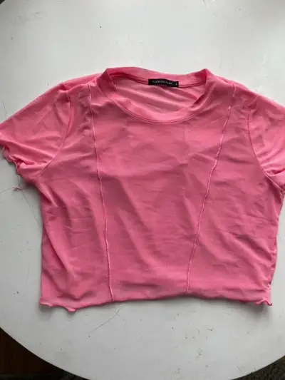 Conjunto de top pams polera transparente rosados - miniatura 1
