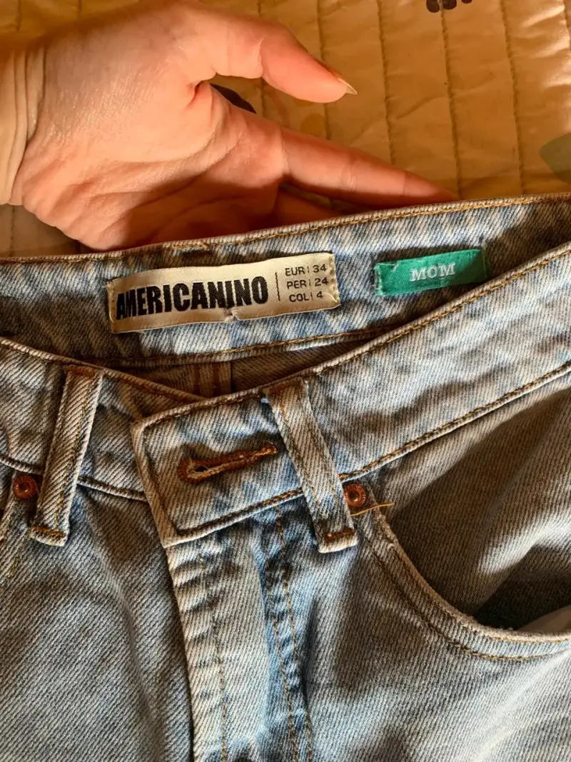 Jeans Mom Fit Americano Talla 34 - 2