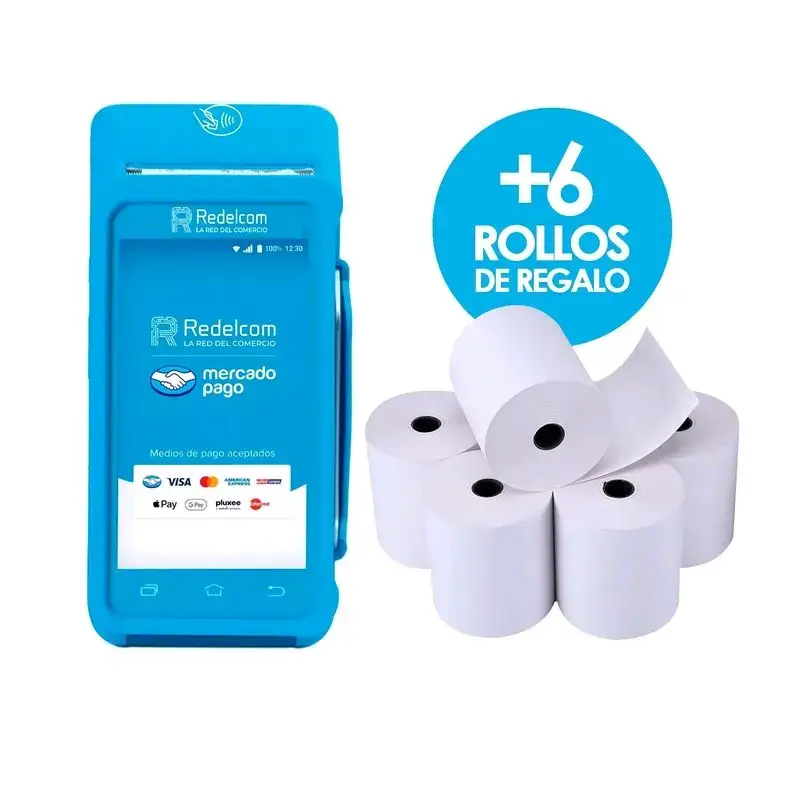 Terminal de Pago Redelcom Smart con 6 Rollos - 3
