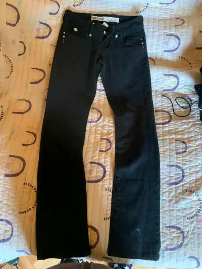 Jeans negros tiro bajo - miniatura 1