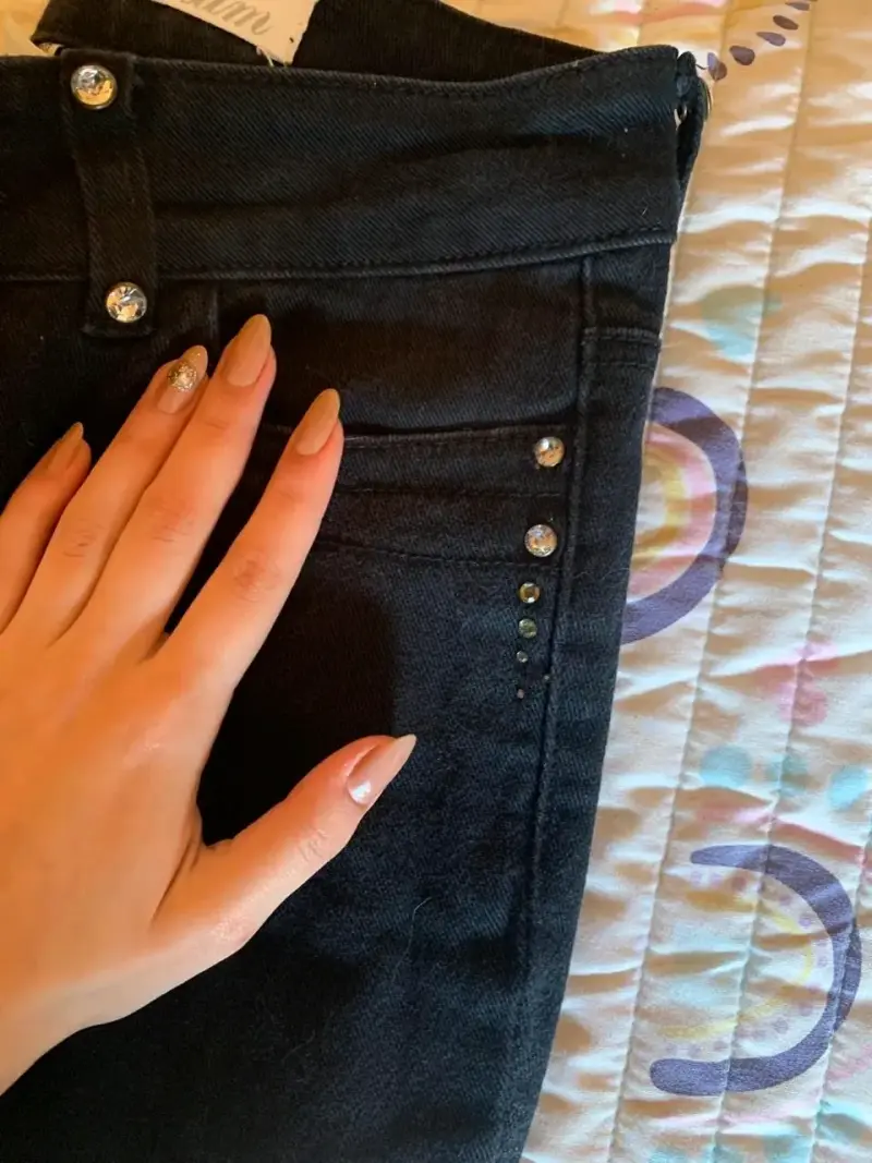 Jeans negros tiro bajo - 3
