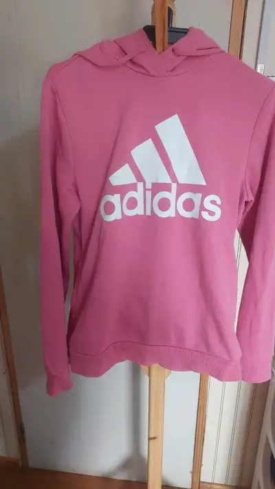 Polerón rosado Adidas con capucha - miniatura 1