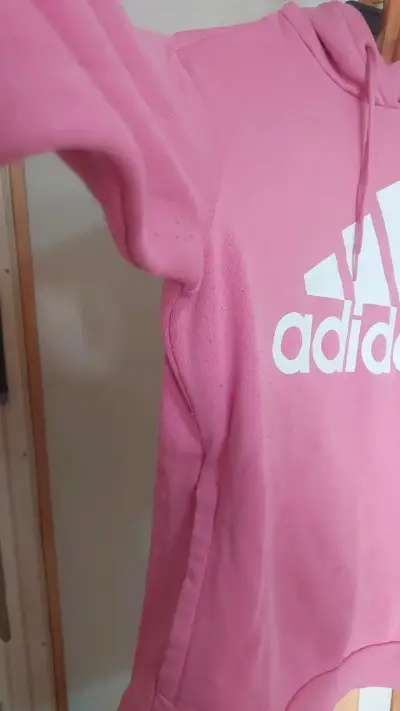 Polerón rosado Adidas con capucha - miniatura 5