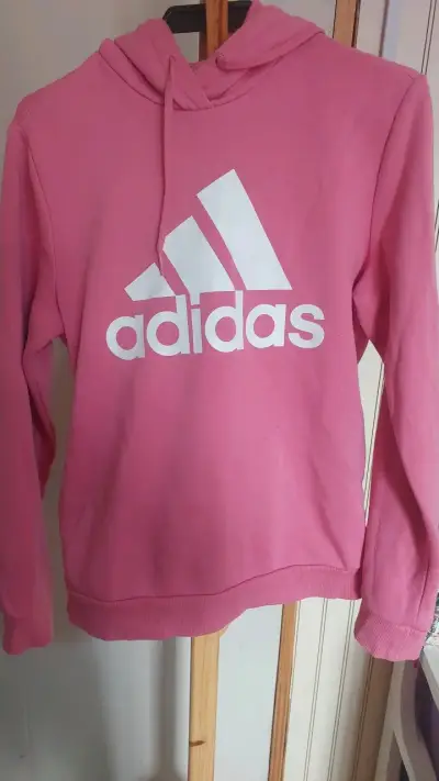 Polerón rosado Adidas con capucha - miniatura 6