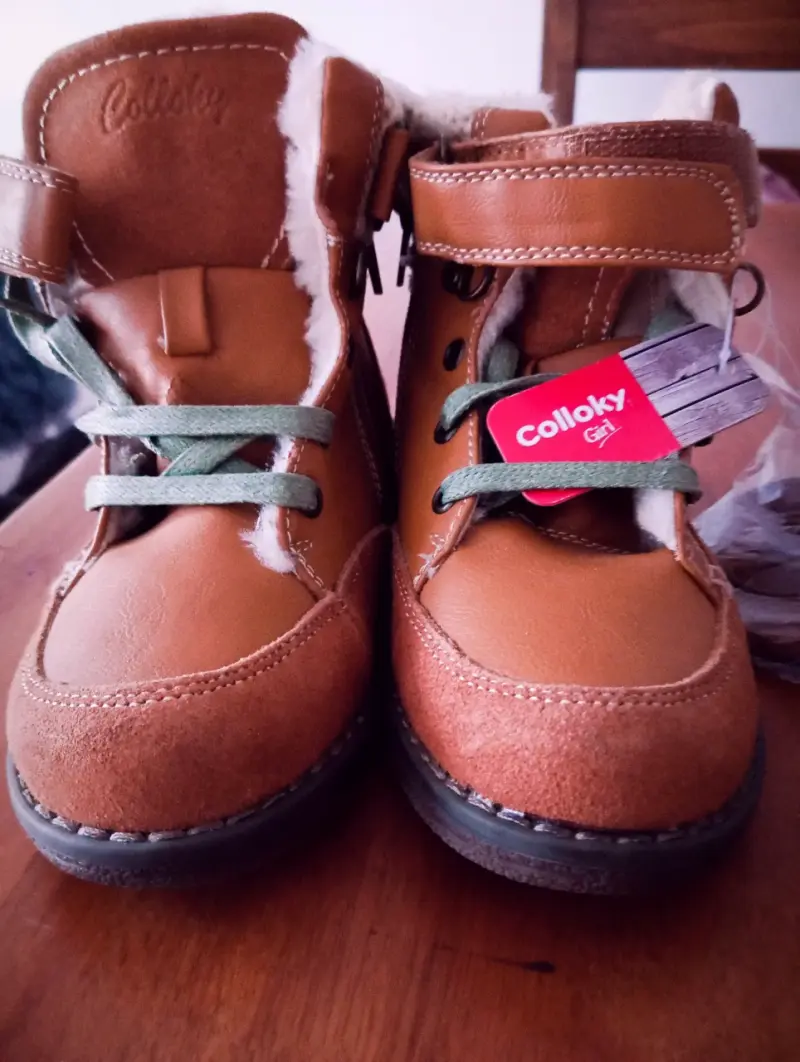 Botines de cuero para niña Colloky marrón talla 29 - 1