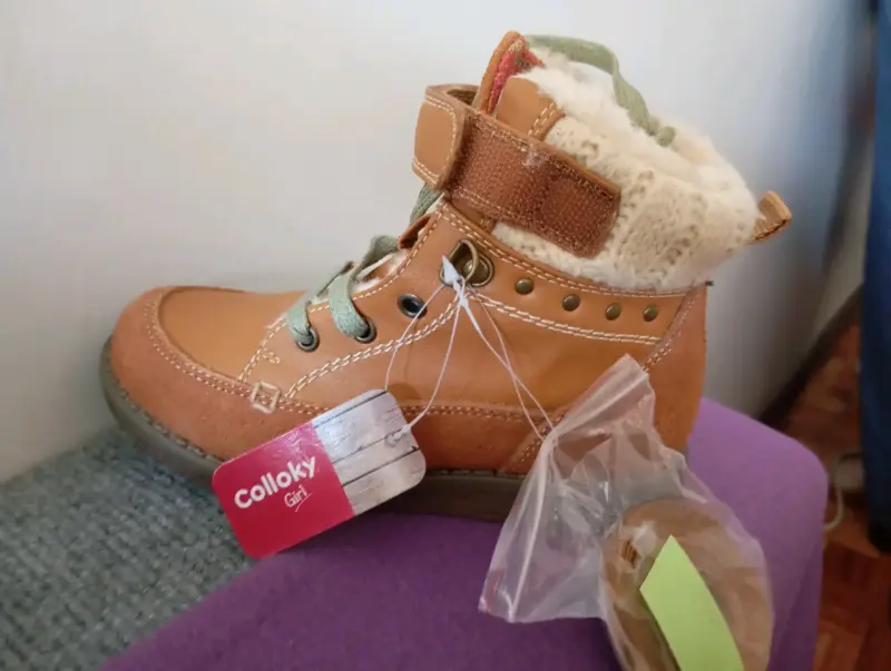 Botines de cuero para niña Colloky marrón talla 29 - 2