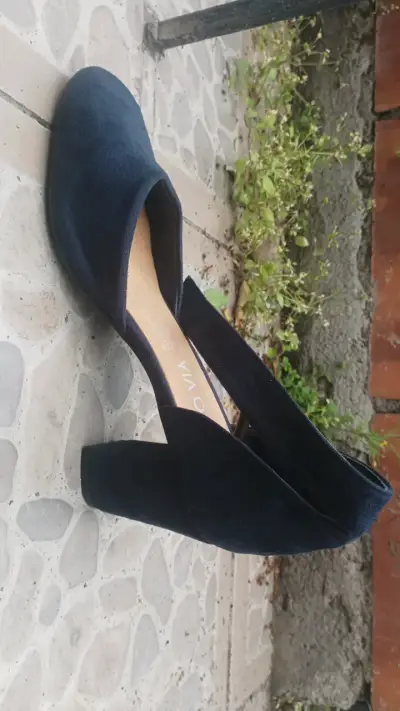 Zapatos de tacón azul oscuro Euro Vía - miniatura 1